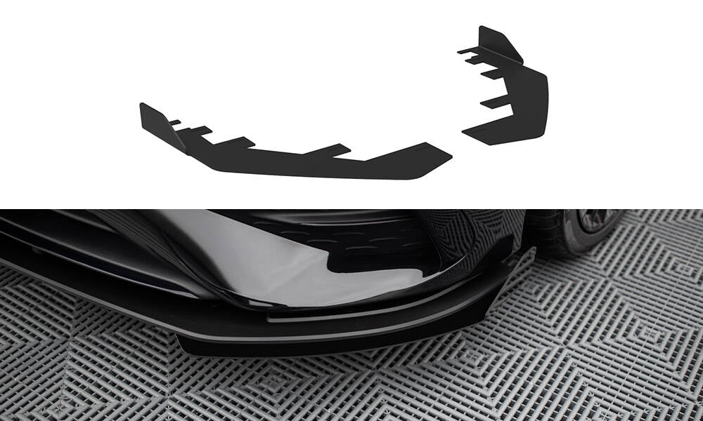 Maxton Front Flaps Mercedes-AMG A35 W177 Facelift schwarz Hochglanz