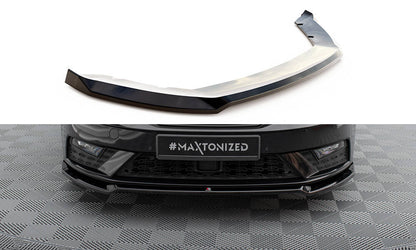 Maxton Front Ansatz V.2 für Seat Leon Mk3 Facelift schwarz Hochglanz