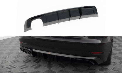 Maxton Diffusor Heck Ansatz für Audi A3 Sportback 8V Facelift (Version mit doppelter Auspuffspitze)