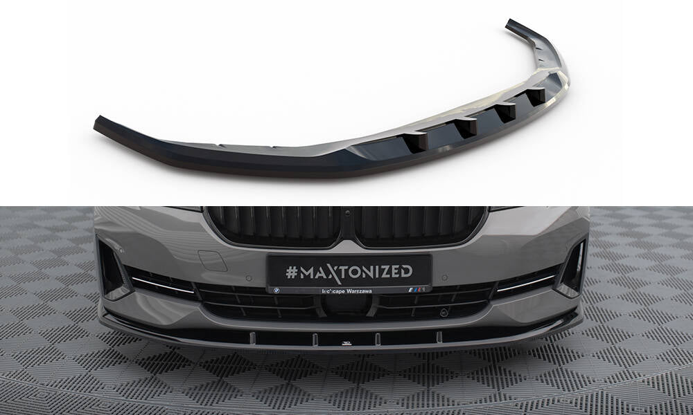 Maxton Front Ansatz V.1 für BMW 5er G30 / G31 Facelift schwarz Hochglanz
