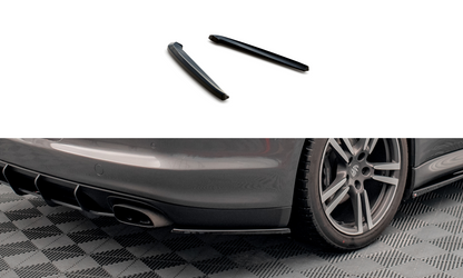 Maxton Heck Ansatz Flaps Diffusor für Porsche Panamera / Panamera Diesel 970 schwarz Hochglanz