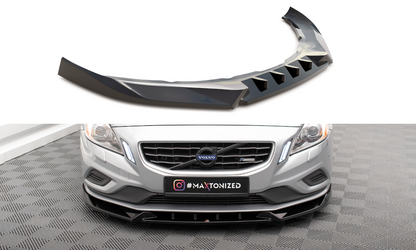 Maxton Front Ansatz V.1 für Volvo S60 R-Design Mk2 schwarz Hochglanz