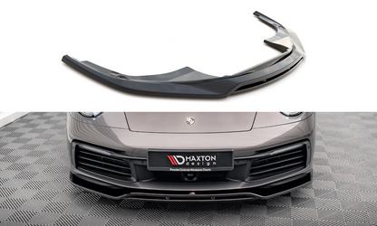 Maxton Front Ansatz für Porsche 911 Carrera 4S 992 schwarz Hochglanz