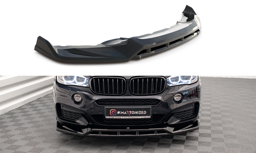 Maxton Front Ansatz V.3 für BMW X6 M-Paket F16 Carbon Look