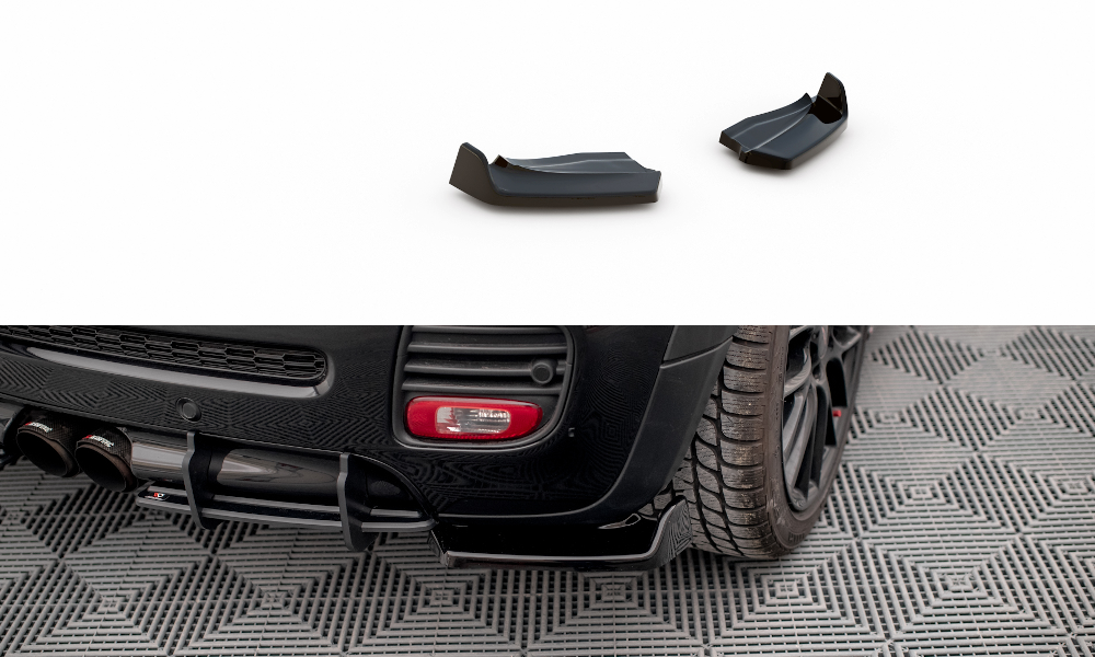 Maxton Heck Ansatz Flaps Diffusor V.2 für Mini Cooper John Cooper Works R56 schwarz Hochglanz