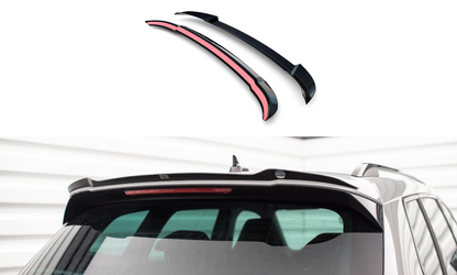 Maxton Spoiler CAP für Skoda Karoq Sportline Mk1 Facelift schwarz Hochglanz