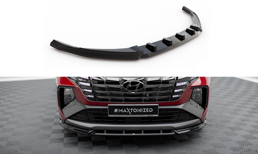 Maxton Front Ansatz V.2 für Hyundai Tucson N-Line Mk4 schwarz Hochglanz