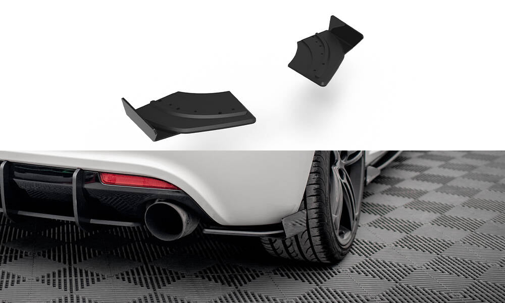 Maxton Street Pro Heck Ansatz Flaps Diffusor +Flaps für Volkswagen Scirocco R Mk3 schwarz Hochglanz