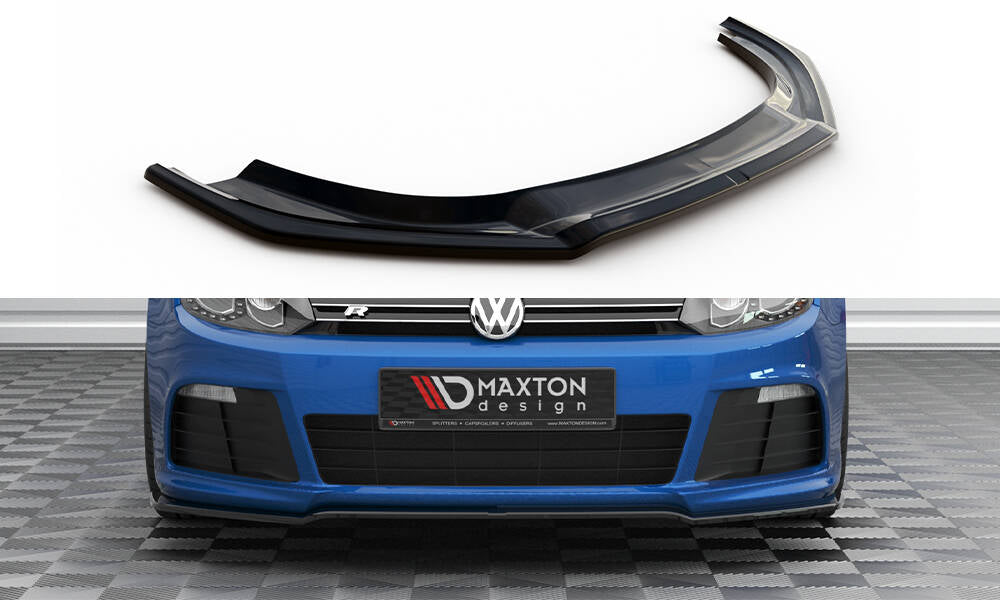 Maxton Front Ansatz V.2 für Volkswagen Golf R Mk6 schwarz Hochglanz