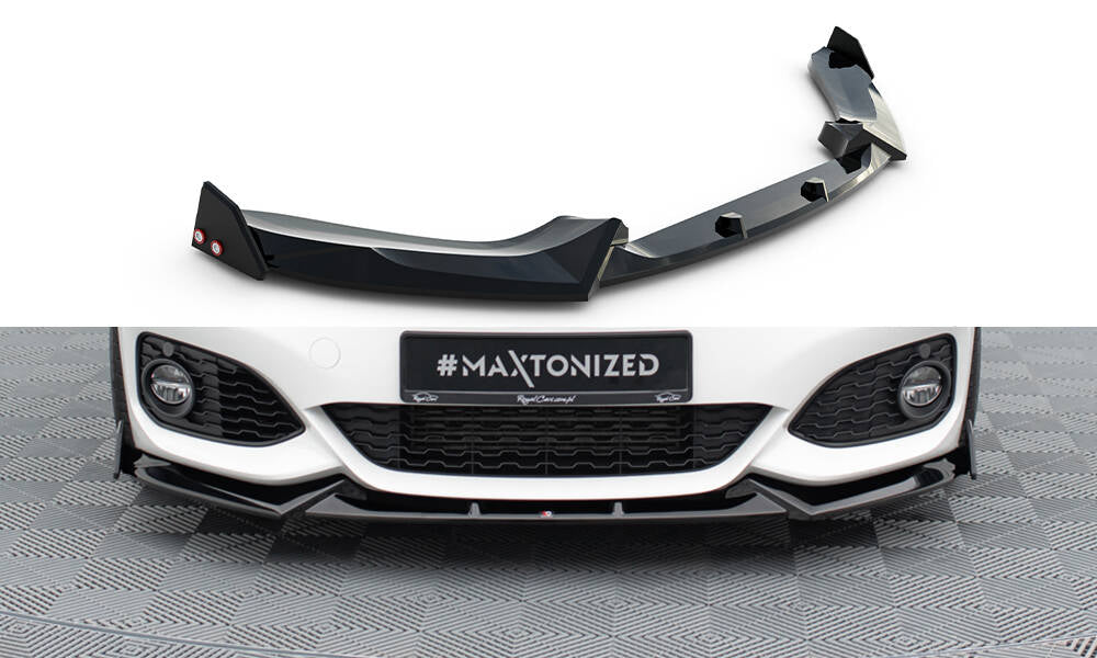 Maxton Front Ansatz V.5 +Flaps für BMW 1er M-Paket / M140i F20 Facelift