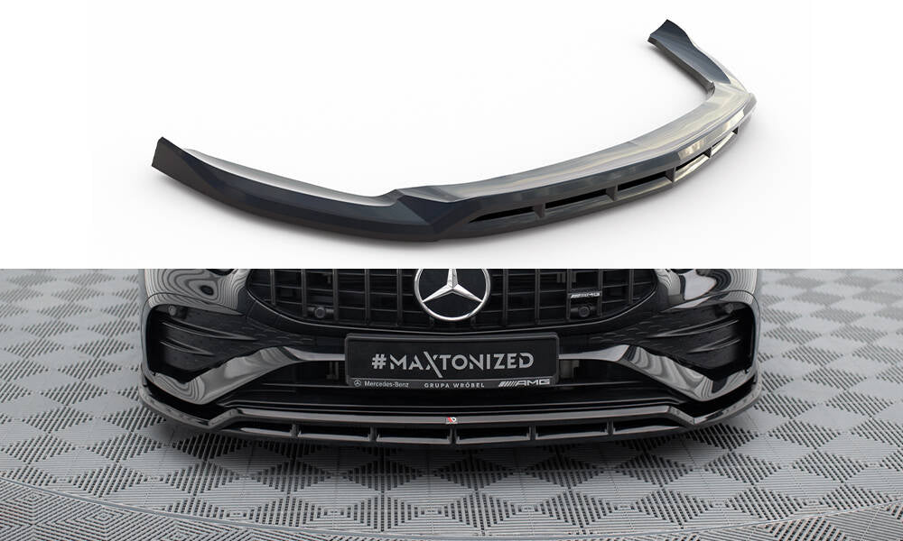 Maxton Front Ansatz für Mercedes-AMG A35 W177 Facelift schwarz Hochglanz