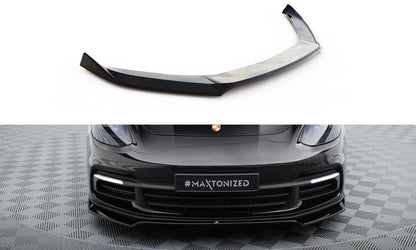 Maxton Front Ansatz V.2 für Porsche Panamera E-Hybrid / Panamera 4S 971 schwarz Hochglanz