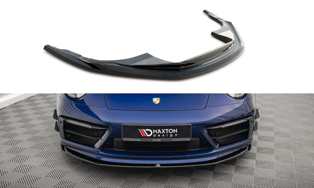 Maxton Front Ansatz V.1 für Porsche 911 Carrera Aero 992 schwarz matt