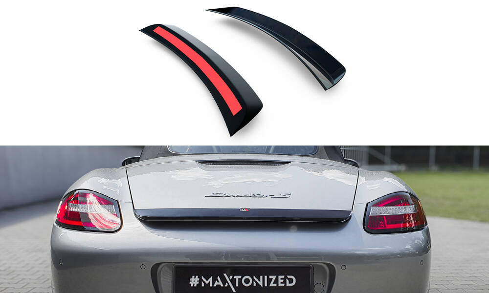 Maxton Spoiler CAP für Porsche Boxster 987 schwarz Hochglanz