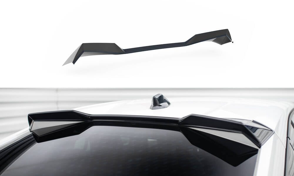 Maxton Höher Spoiler CAP für 3D Peugeot 408 Mk1 schwarz Hochglanz