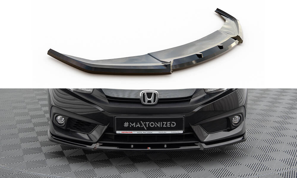 Maxton Front Ansatz V.1 für Honda Civic Mk10 schwarz Hochglanz