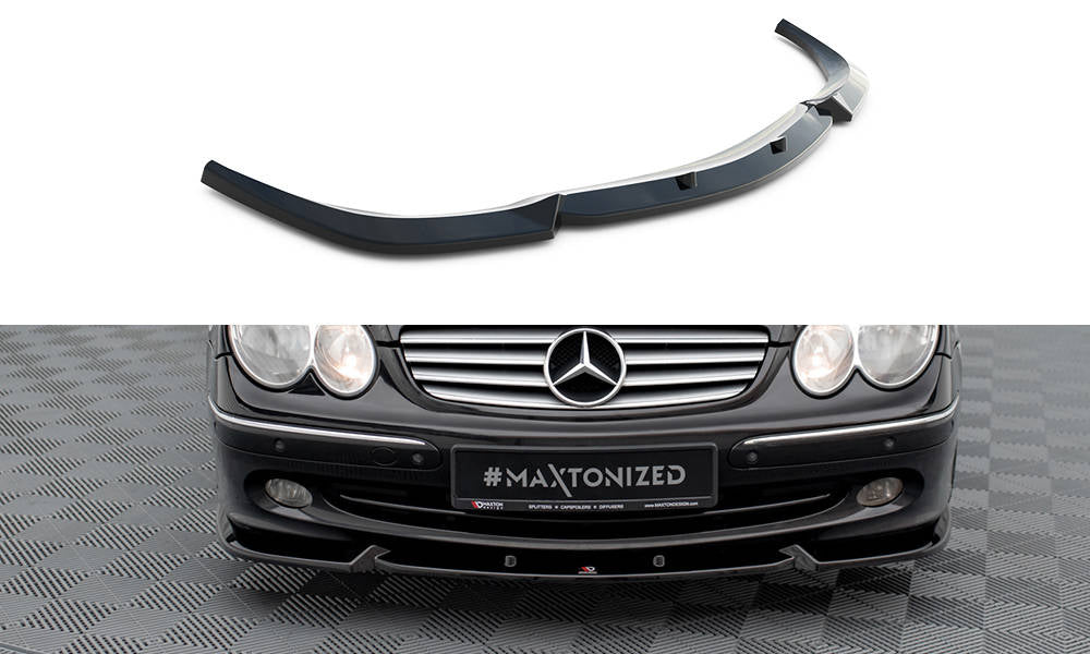 Maxton Front Ansatz V.2 für Mercedes-Benz CLK W209 schwarz Hochglanz