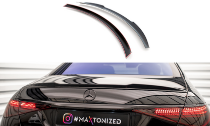 Maxton Spoiler CAP für 3D Mercedes-Benz S AMG-Line W223 schwarz Hochglanz