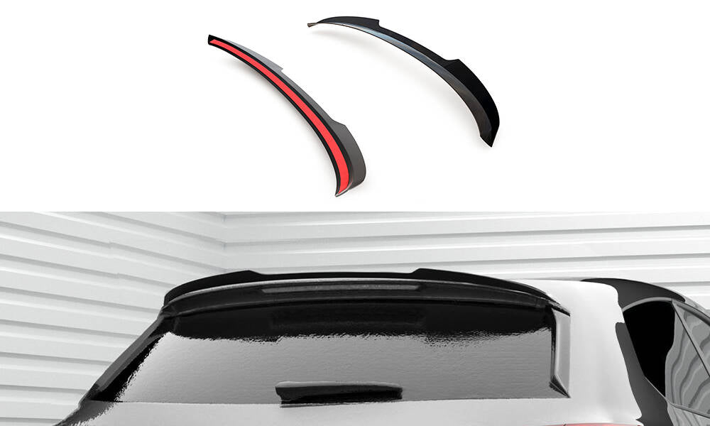 Maxton Spoiler CAP V.2 für Seat Leon Cupra Sportstourer Mk3 Facelift schwarz Hochglanz