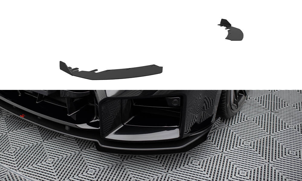 Maxton Front Flaps BMW M2 G87 schwarz Hochglanz