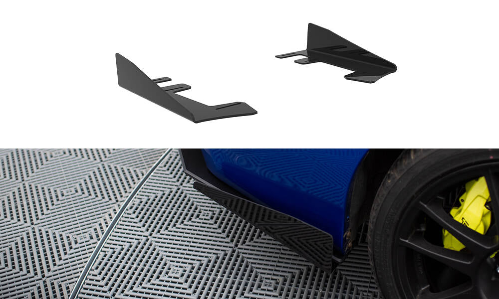 Maxton Hintere Seiten Flaps für Subaru WRX STI Mk1 schwarz Hochglanz