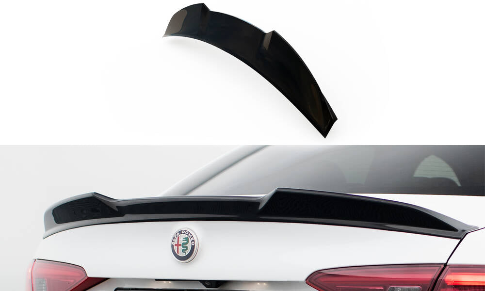 Maxton Spoiler CAP für 3D Alfa Romeo Giulia Quadrifoglio schwarz Hochglanz