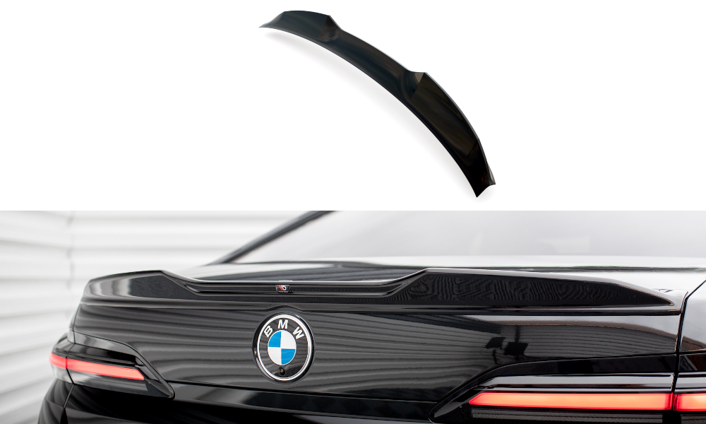 Maxton Spoiler CAP für 3D BMW 7 M-Paket / M760e / i7 M-Paket / 7 Standard G70 schwarz Hochglanz