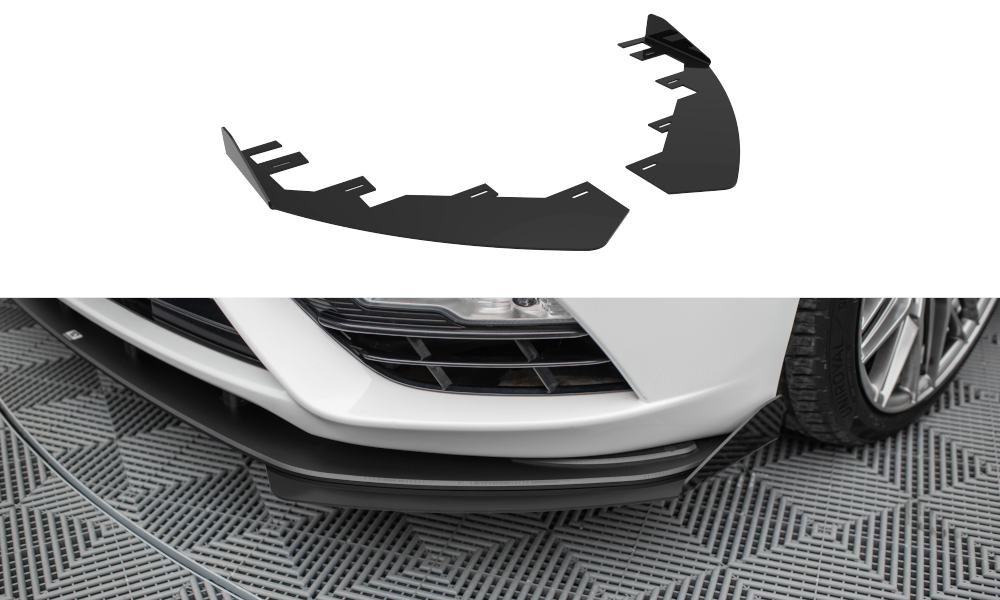 Maxton Front Flaps Ford Mondeo Sport Mk5 Facelift / Fusion Sport Mk2 Facelift schwarz Hochglanz