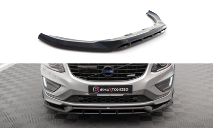 Maxton Front Ansatz für Volvo XC60 R-Design Mk1 Facelift schwarz Hochglanz