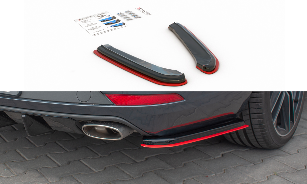 Maxton Heck Ansatz Flaps Diffusor passend für V.2 Seat Leon Mk3 Cupra ST Facelift schwarz Hochglanz