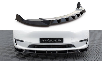 Maxton Front Ansatz V.1 für Tesla Model Y schwarz Hochglanz