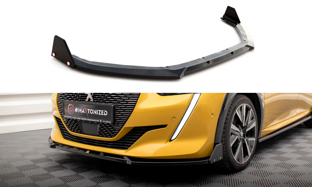 Maxton Front Ansatz V.1 +Flaps für Peugeot 208 GT Mk2