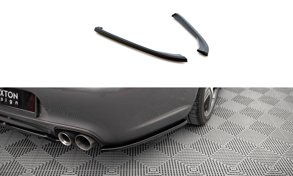 Maxton Heck Ansatz Flaps Diffusor für Porsche 911 Carrera / Carrera GTS 997 Facelift schwarz Hochglanz