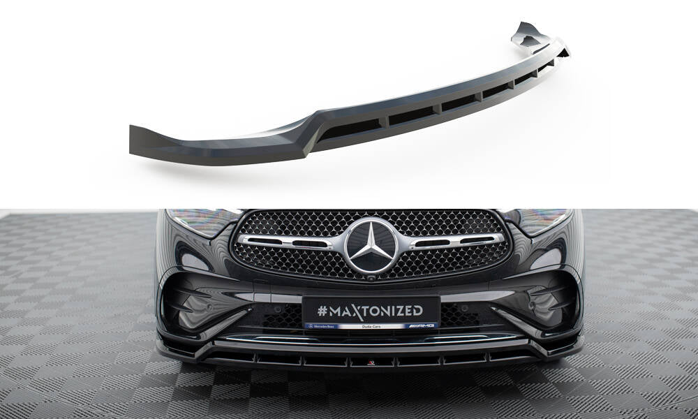 Maxton Front Ansatz für Mercedes-Benz GLC AMG-Line X254 schwarz Hochglanz