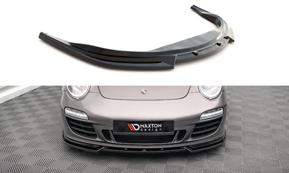 Maxton Front Ansatz V.2 für Porsche 911 Carrera GTS 997 Facelift schwarz Hochglanz