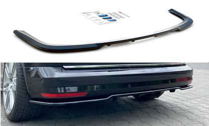 Maxton Mittlerer Diffusor Heck Ansatz DTM Look für Volkswagen Caddy Mk. 4 schwarz Hochglanz