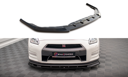 Maxton Front Ansatz für Nissan GTR R35 Facelift schwarz matt