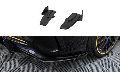 Maxton Street Pro Heck Ansatz Flaps Diffusor +Flaps für Mercedes-AMG CLA 45 C117 Facelift schwarz Hochglanz