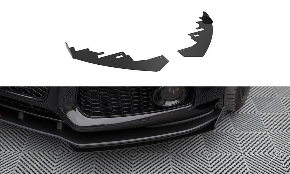 Maxton Front Flaps Audi S5 / A5 S-Line 8T schwarz Hochglanz