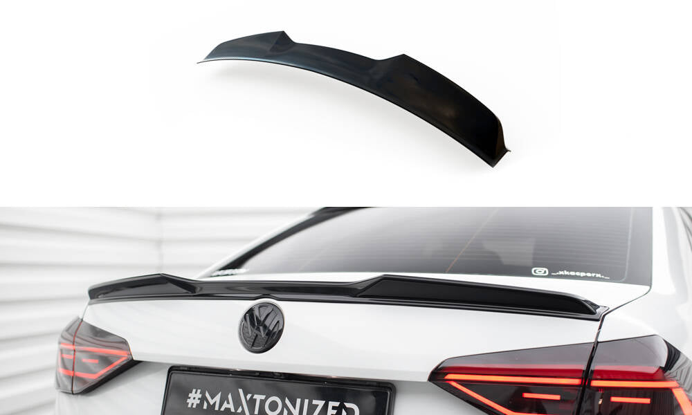 Maxton Spoiler CAP für 3D Volkswagen Passat GT B8 Facelift USA schwarz Hochglanz