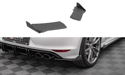 Maxton Street Pro Heck Ansatz Flaps Diffusor +Flaps für Volkswagen Golf R Mk7 schwarz Hochglanz