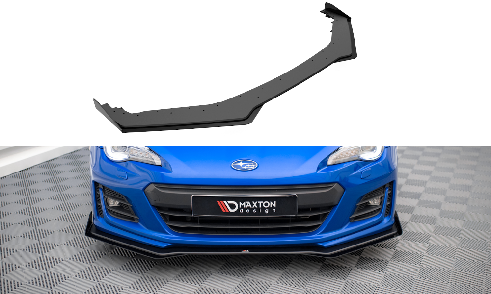 Maxton Street Pro Front Ansatz für +Flaps für V.1 + Flaps Subaru BRZ Mk1 Facelift schwarz Hochglanz