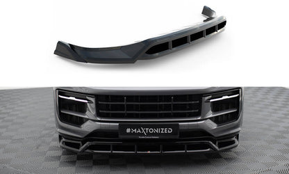 Maxton Front Ansatz für Porsche Cayenne Mk3 Facelift schwarz Hochglanz