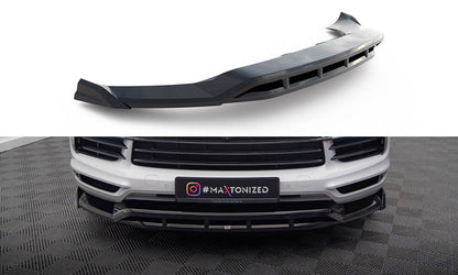 Maxton Front Ansatz für Porsche Cayenne Coupe Mk3 schwarz Hochglanz