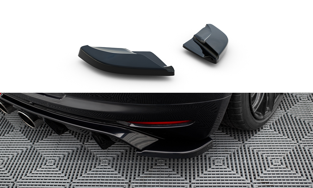 Maxton Heck Ansatz Flaps Diffusor V.2 für Volkswagen Scirocco Mk3  schwarz Hochglanz