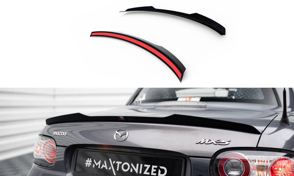 Maxton Spoiler CAP für Mazda MX5 Hardtop NC (Mk3) schwarz Hochglanz