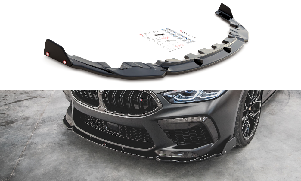 Maxton Front Ansatz V.1 +Flaps für BMW M8 Gran Coupe F93