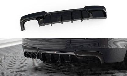 Maxton Diffusor Heck Ansatz V.2 für BMW 5er M-Paket F10 (Version mit einseitigem Doppelauspuff)