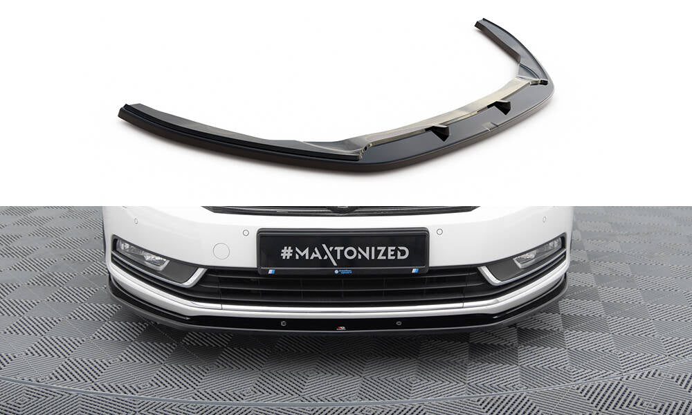 Maxton Front Ansatz V.2 für Volkswagen Passat B7 schwarz Hochglanz