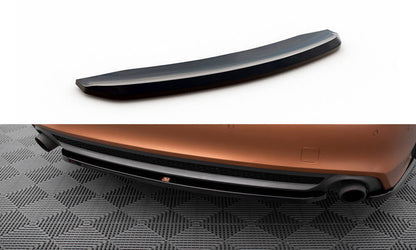 Maxton Mittlerer Diffusor Heck Ansatz für Audi A7 S-Line C7 schwarz Hochglanz